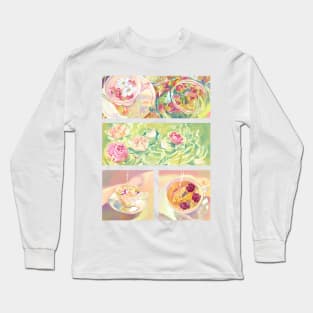 Tea and Flowers Long Sleeve T-Shirt